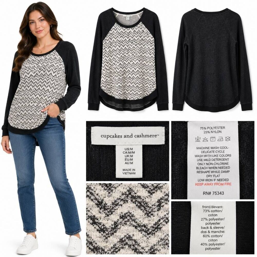 Maurices Chevron Colorblock Pullover Sweater Medium